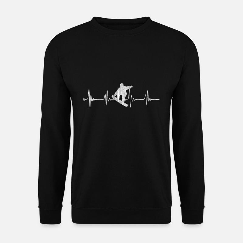 Snowboarding heart pulse - Unisex Sweatshirt - black