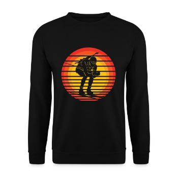 Biathlon Geschenkidee - Unisex Pullover - Schwarz - Vorne - Alina (178cm) & Michal (187cm)