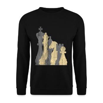 Jeu d'échecs - Sweat-shirt Unisexe - noir - Devant - Alina (178cm) & Michal (187cm)