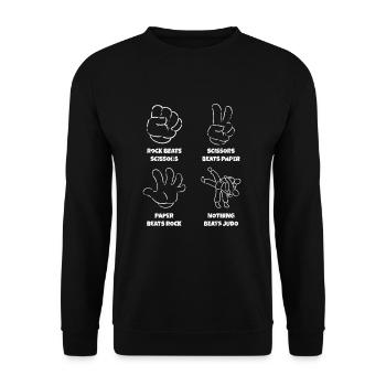 Judo Verteidigung - Unisex Pullover - Schwarz - Vorne - Alina (178cm) & Michal (187cm)