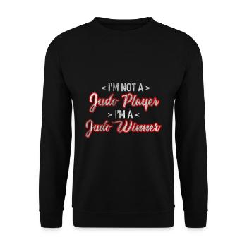 judo - Unisex Sweatshirt - black - Front - Alina (178cm) & Michal (187cm)