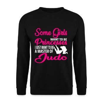 Judo princess - Unisex Sweatshirt - black - Front - Alina (178cm) & Michal (187cm)
