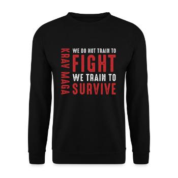 Krav Maga Verteidigung - Unisex Pullover - Schwarz - Vorne - Alina (178cm) & Michal (187cm)