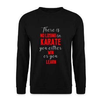 Karate competition - Unisex Sweatshirt - black - Front - Alina (178cm) & Michal (187cm)