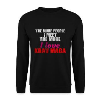Krav Maga love - Unisex Sweatshirt - black - Front - Alina (178cm) & Michal (187cm)