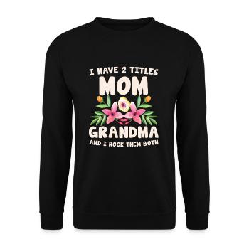 La mère de grand-mère - Sweat-shirt Unisexe - noir - Devant - Alina (178cm) & Michal (187cm)