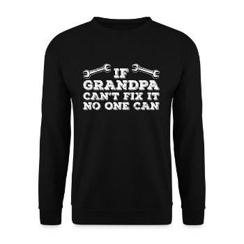 Grandfather tool - Unisex Sweatshirt - black - Front - Alina (178cm) & Michal (187cm)