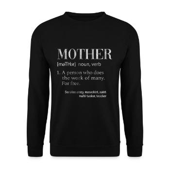 Mom Mother's Day Thank you - Unisex Sweatshirt - black - Front - Alina (178cm) & Michal (187cm)