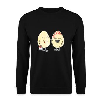 Ostern - Unisex Pullover - Schwarz - Vorne - Alina (178cm) & Michal (187cm)