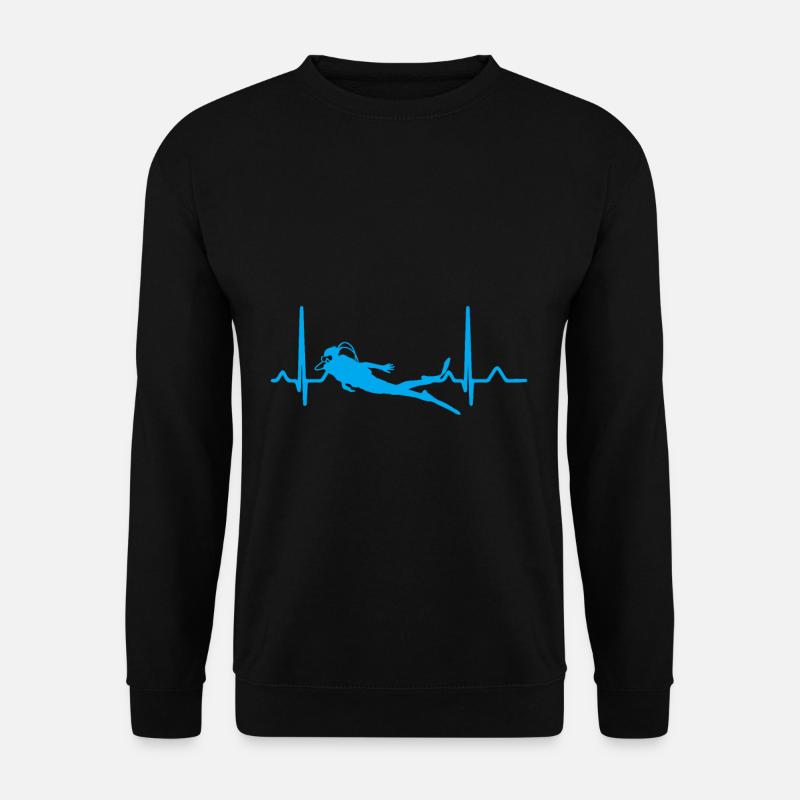 Diving heartbeat - Unisex Sweatshirt - black