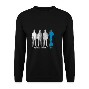 Tauchen - Unisex Pullover - Schwarz - Vorne - Alina (178cm) & Michal (187cm)