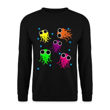 Qualle - Unisex Pullover - Schwarz - Vorne - Alina (178cm) & Michal (187cm)