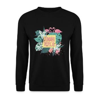 Sommer Paradies - Unisex Pullover - Schwarz - Vorne - Alina (178cm) & Michal (187cm)