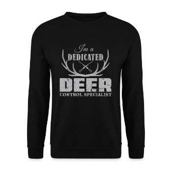 Chasse au cerf - Sweat-shirt Unisexe - noir - Devant - Alina (178cm) & Michal (187cm)