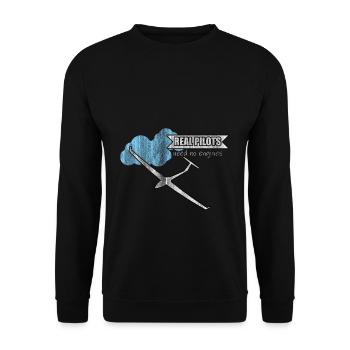 Segelfliegen Pilot - Unisex Pullover - Schwarz - Vorne - Alina (178cm) & Michal (187cm)