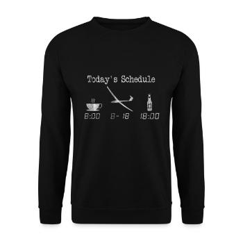 Segelfliegen Fliegen Segelflugzeug - Unisex Pullover - Schwarz - Vorne - Alina (178cm) & Michal (187cm)