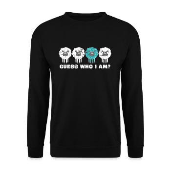 sheep - Unisex Sweatshirt - black - Front - Alina (178cm) & Michal (187cm)