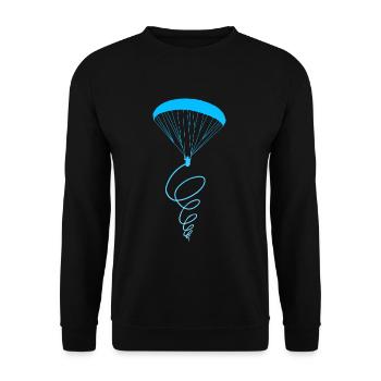 Paragliding Wind - Unisex Pullover - Schwarz - Vorne - Alina (178cm) & Michal (187cm)