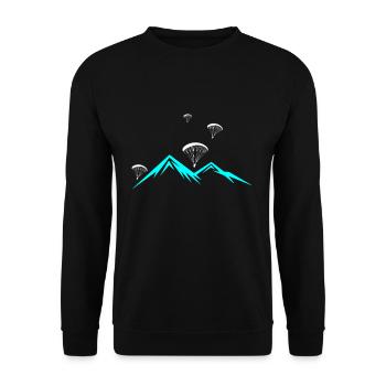 Paragliding view - Unisex Sweatshirt - black - Front - Alina (178cm) & Michal (187cm)
