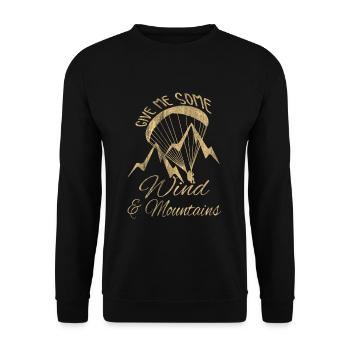 Idée de cadeau parapente - Sweat-shirt Unisexe - noir - Devant - Alina (178cm) & Michal (187cm)