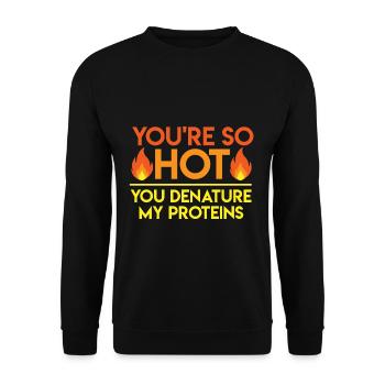 Biology proteins - Unisex Sweatshirt - black - Front - Alina (178cm) & Michal (187cm)