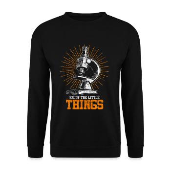 Biology microscope - Unisex Sweatshirt - black - Front - Alina (178cm) & Michal (187cm)