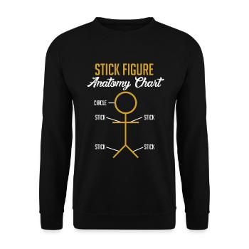 Biology Anatomy - Unisex Sweatshirt - black - Front - Alina (178cm) & Michal (187cm)