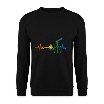 Battement de coeur d'astronomie - Sweat-shirt Unisexe - noir - Devant - Alina (178cm) & Michal (187cm)