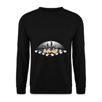 Échiquier - Sweat-shirt Unisexe - noir - Devant - Alina (178cm) & Michal (187cm)