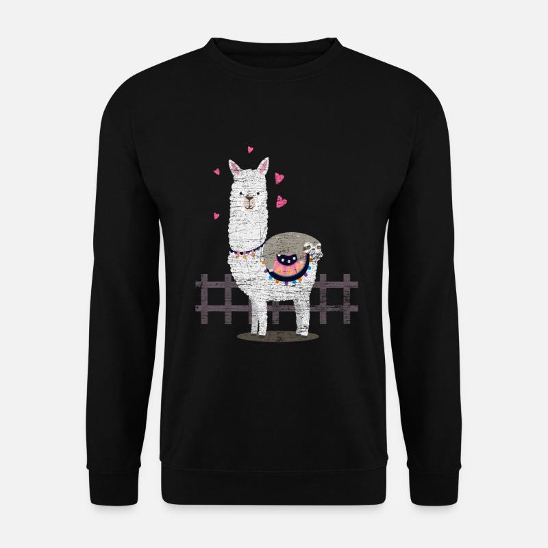 Sloth Lama - Unisex Sweatshirt - black