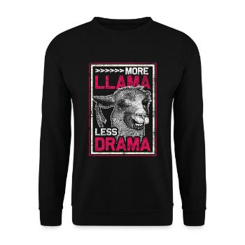 lama - Unisex Sweatshirt - black - Front - Alina (178cm) & Michal (187cm)