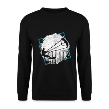 Kitesurfen Sportler - Unisex Pullover - Schwarz - Vorne - Alina (178cm) & Michal (187cm)