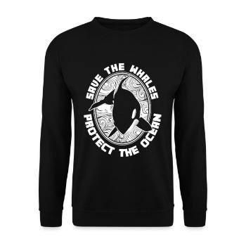 Orca - Unisex Pullover - Schwarz - Vorne - Alina (178cm) & Michal (187cm)