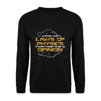 physics - Unisex Sweatshirt - black - Front - Alina (178cm) & Michal (187cm)