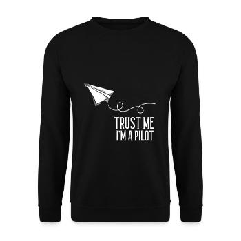 pilote - Sweat-shirt Unisexe - noir - Devant - Alina (178cm) & Michal (187cm)