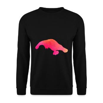 Schnabeltier - Unisex Pullover - Schwarz - Vorne - Alina (178cm) & Michal (187cm)