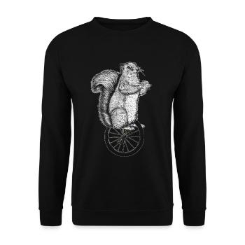 Monocycle écureuil - Sweat-shirt Unisexe - noir - Devant - Alina (178cm) & Michal (187cm)