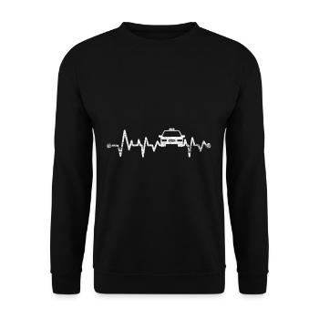 Battement de coeur de chauffeur de taxi - Sweat-shirt Unisexe - noir - Devant - Alina (178cm) & Michal (187cm)