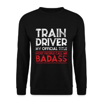 Conductor - Unisex Sweatshirt - black - Front - Alina (178cm) & Michal (187cm)