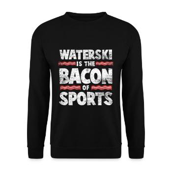 Bacon ski nautique - Sweat-shirt Unisexe - noir - Devant - Alina (178cm) & Michal (187cm)