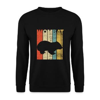 Wombat gift idea - Unisex Sweatshirt - black - Front - Alina (178cm) & Michal (187cm)