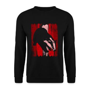 Dachs - Unisex Pullover - Schwarz - Vorne - Alina (178cm) & Michal (187cm)