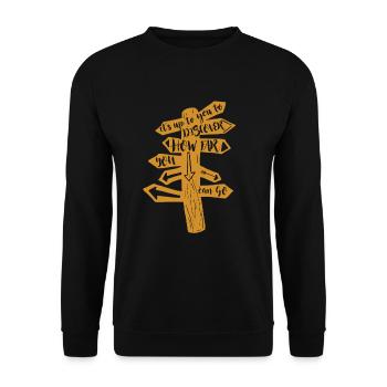 Tour du monde aventure - Sweat-shirt Unisexe - noir - Devant - Alina (178cm) & Michal (187cm)