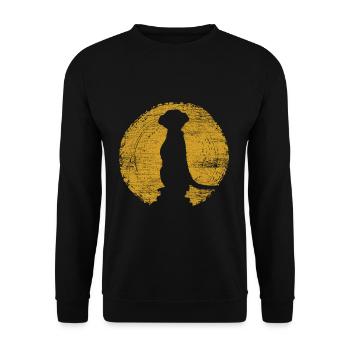 Meerkat safari - Unisex Sweatshirt - black - Front - Alina (178cm) & Michal (187cm)