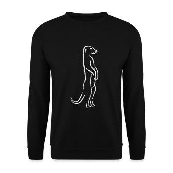 Meerkat Africa - Unisex Sweatshirt - black - Front - Alina (178cm) & Michal (187cm)