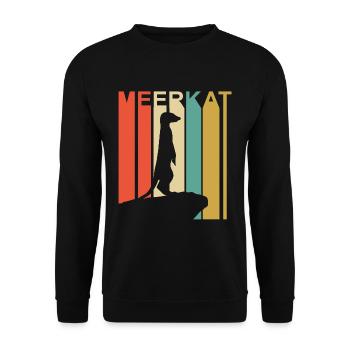 meerkat - Unisex Sweatshirt - black - Front - Alina (178cm) & Michal (187cm)