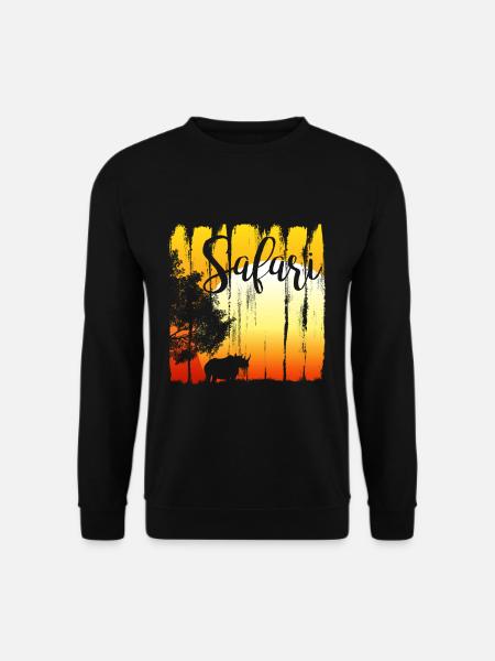 Nashorn Afrika - Unisex Pullover - Schwarz