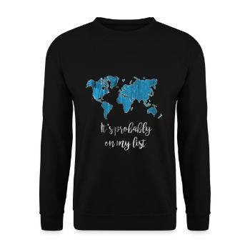 to travel - Unisex Sweatshirt - black - Front - Alina (178cm) & Michal (187cm)