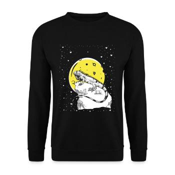 Nuit iguane - Sweat-shirt Unisexe - noir - Devant - Alina (178cm) & Michal (187cm)