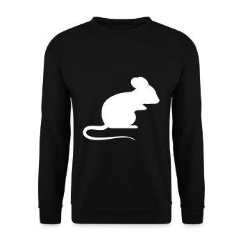 Maus - Unisex Pullover - Schwarz - Vorne - Alina (178cm) & Michal (187cm)